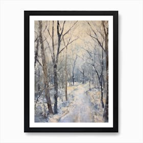 Winter City Park Painting Forest Park St Louis 4 Art Print