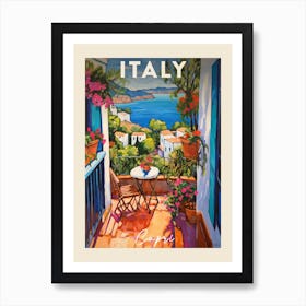 Capri Italy 1 Fauvist Painting  Travel Poster Art Print