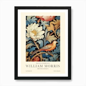 William Morris London Exhibition Poster Bird And Flower Art Print