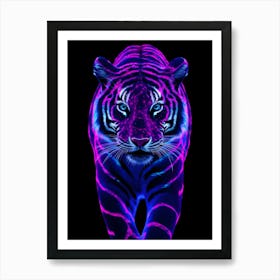 Neon Tiger 5 Art Print