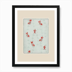 Vintage Fish Textile Art Print