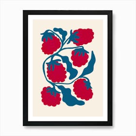 Raspberries Cream Art Print