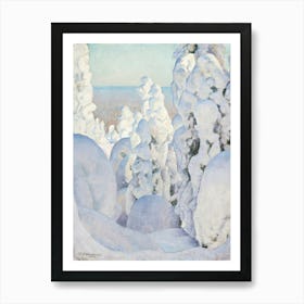 Winter Landscape, Kinahmi (1923), Pekka Halonen Art Print