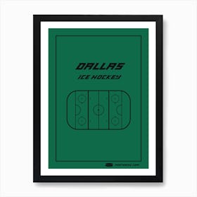 Dallas Ice Hockey Art Print