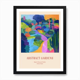 Colourful Gardens Naples Botanical Garden Usa 4 Red Poster Art Print