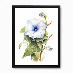 Beehive With Morning Glory Watercolour Illustration 3 Art Print