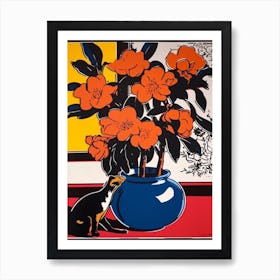 Magnolia Still Life 3 Pop Art  Art Print