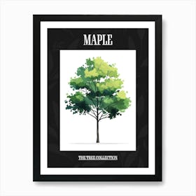 Maple Tree Pixel Illustration 3 Poster Art Print