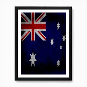 Australia Flag Texture Art Print