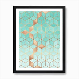 Soft Gradient Aquamarine Art Print