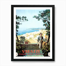 Vaeazze, Savona, Italy, Vintage Travel Poster Art Print