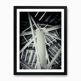 White Iron Pillars With Wooden Beams Above 2 Art Print