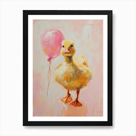 Cute Duck 4 With Balloon Art Print