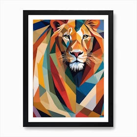 Female Lion Absstract Two Art Print