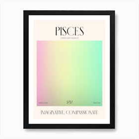 Pisces 2 Zodiac Sign Art Print