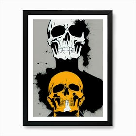 Two Skulls Art Print