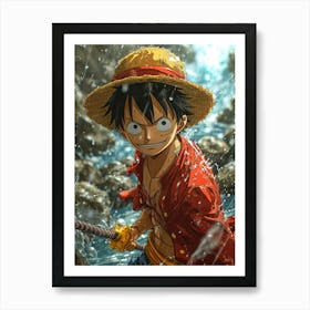 Monkey de Lufy One Piece Art Print