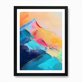 Abstract Mountain Painting Art Print