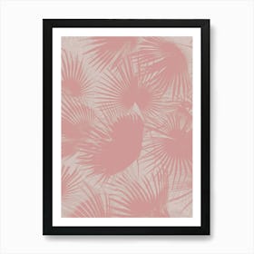 Pink Palms Art Print