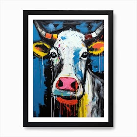 Cow Street art Art Print