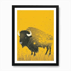 Yellow Buffalo 1 Art Print