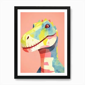 Colourful Dinosaur Jobaria 2 Art Print