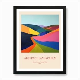 Colourful Abstract Brecon Beacons National Park Wales 1 Poster Art Print