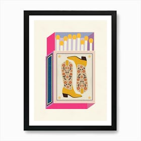 MatchBox Cowboy Boots 1 Art Print