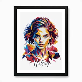 Halsey 02 Portrait Music Icon Style WPAP Pop Art Art Print