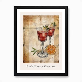 Let S Have A Cocktail Poster 1 Art Print