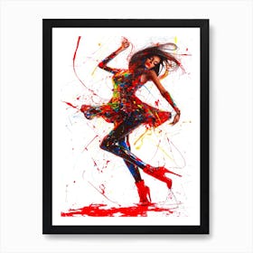 Fashion Model Runway - Dancing Model Art Print