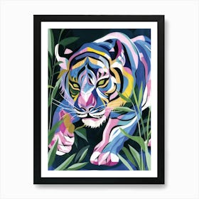 Tiger In The Grass Art Print