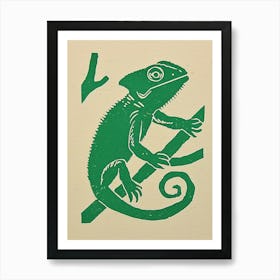 Mellers Chameleon Bold Block 3 Art Print