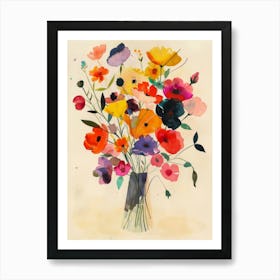 Flowers In A Vase 29 Art Print