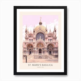 St Mark's Basilica Venice Italy Travel Poster Art Print