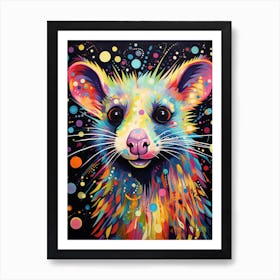  A Gangster Possum Vibrant Paint Splash 2 Art Print