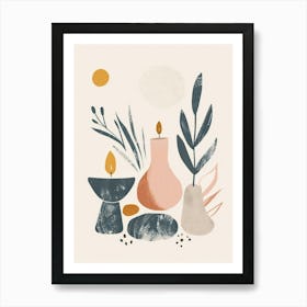 Collection Of Objects In Abstract Style 5 Art Print