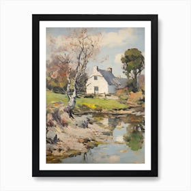 Small Cottage Impasto Painting 8 Art Print