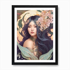 Rpg 40 Asian Queen Of The Monstera Symmetrical Face Symmetrica 0 Poster