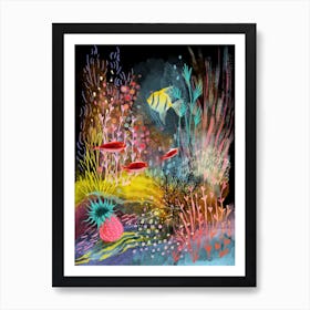 Underwater Colorful Fish Anemones Art Print