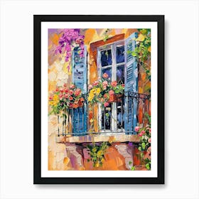 Balcony Painting In Nice 1 Art Print