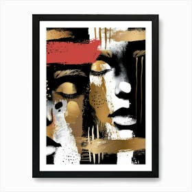 Gold And Black 36 Art Print