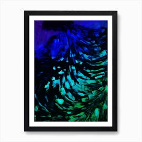 Abstract Luminous Blue Green Art Print