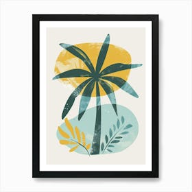 Palm Tree Flat Illustration 3 Art Print