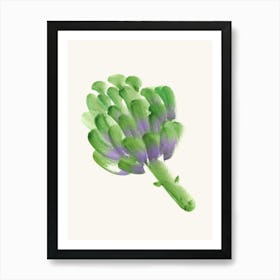 Artichoke Veggi Vegetable Watercolor Painting Minimalist Kitchen Print Art Print