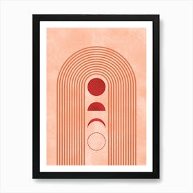 Boho lines and circles 9 Art Print