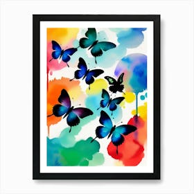 Watercolor Butterflies 5 Art Print