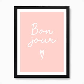 Bonjour Peach Art Print