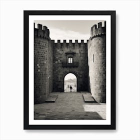 Avila, Spain, Black And White Analogue Photography 2 Art Print