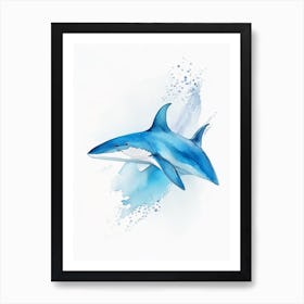 Bull Shark 2 Watercolour Art Print